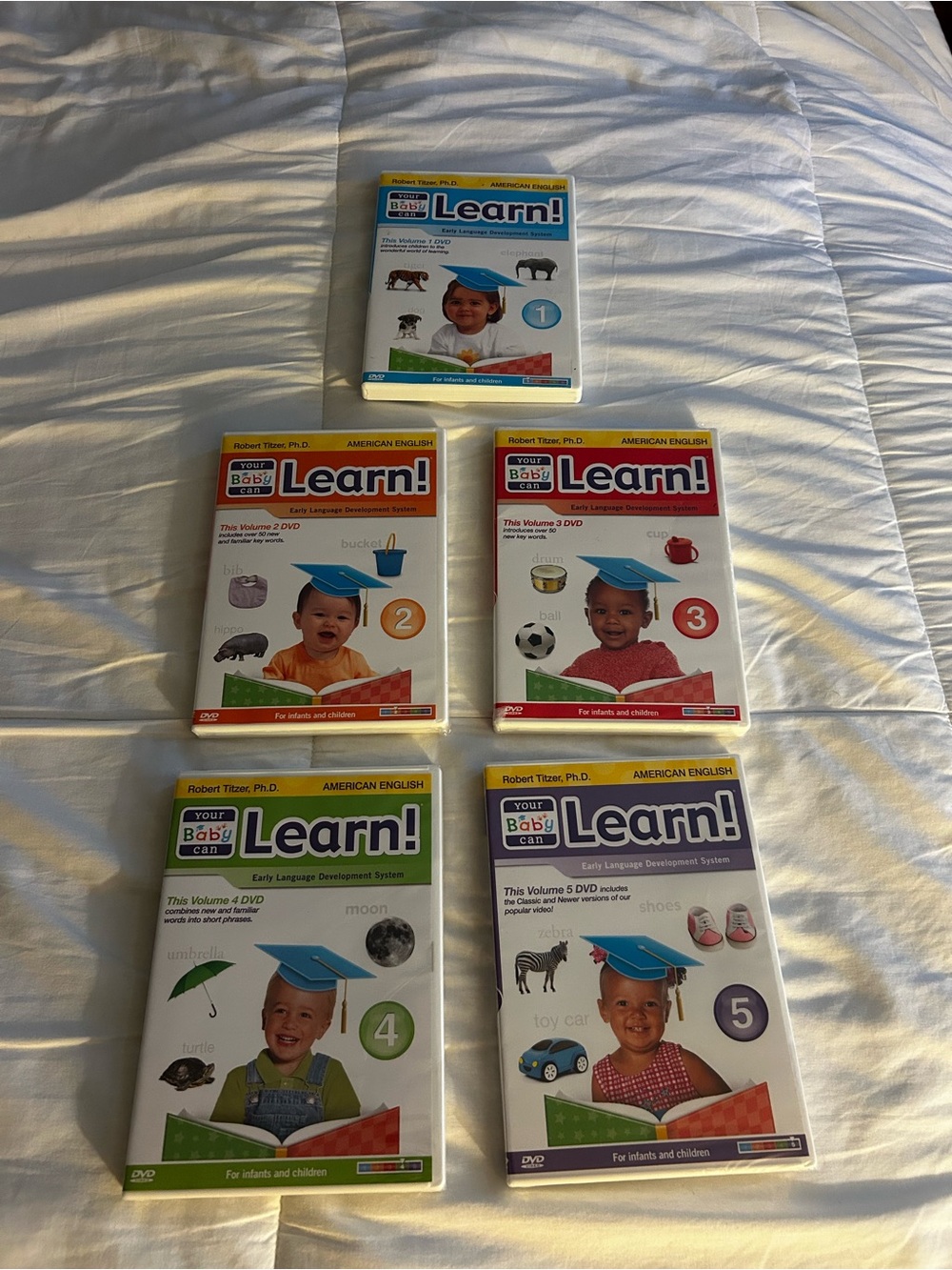 Your Baby Can Learn Complete DVD Set Vol 1-5 4 Sealed